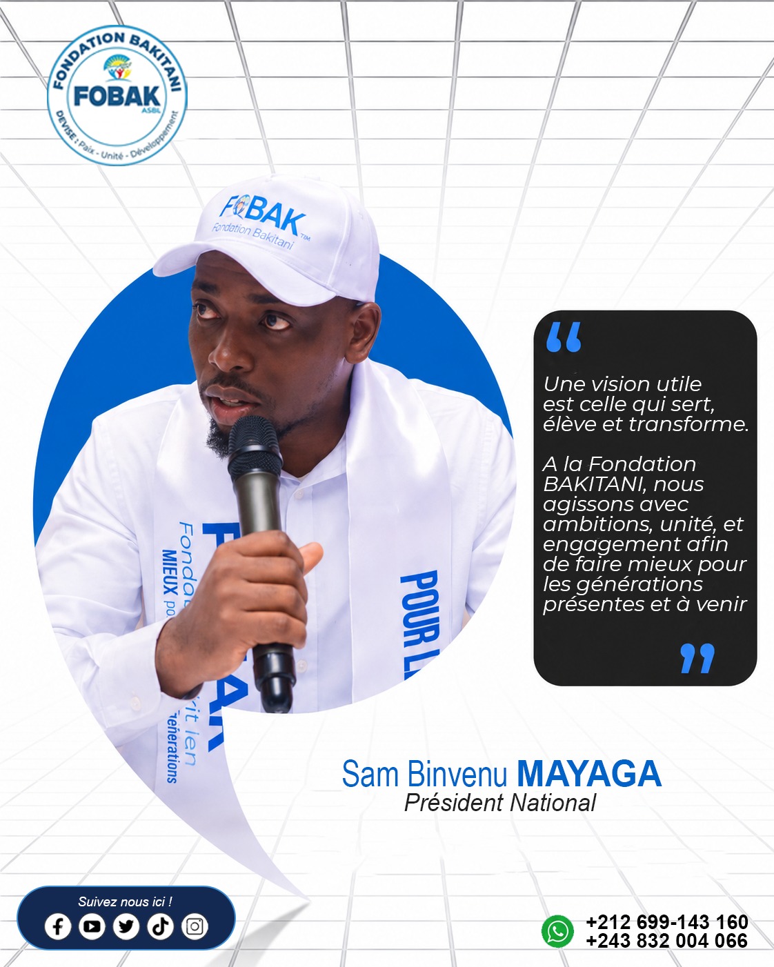 Citation premium du jeudi 3 septembre 2026 de Sam Bienvenu MAYAGA